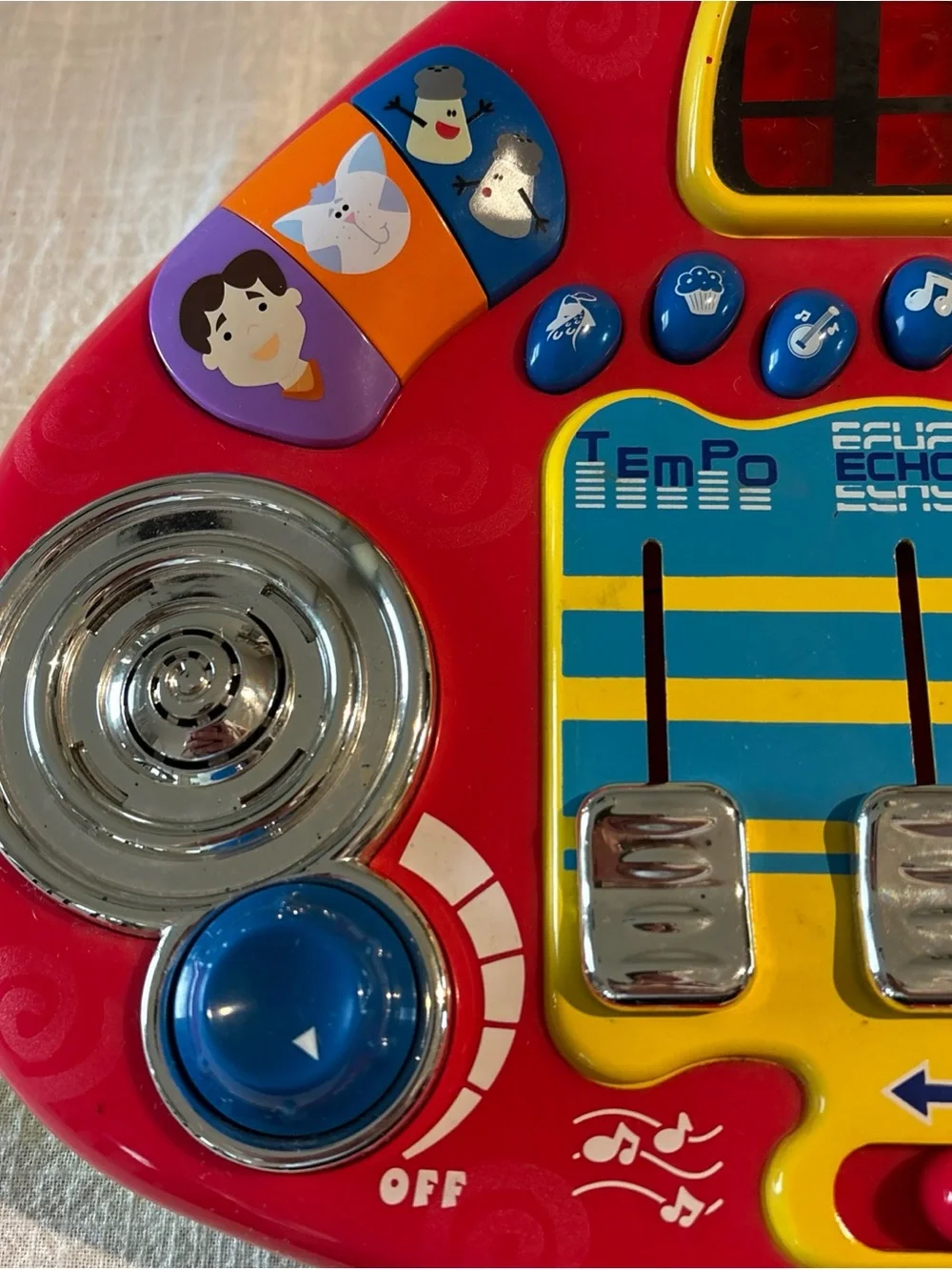 Vintage 2001 Blues Clues Mixin' Music Studio Board By Mattel Tested/Works